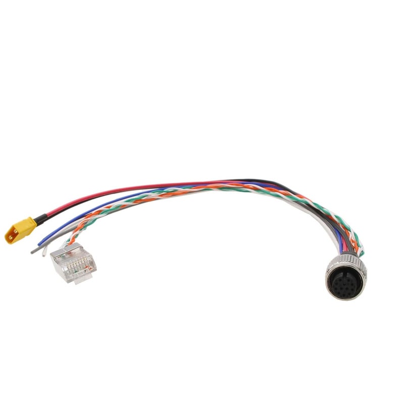 HangTon Ethernet Power Debugging Cable for DJI Livox Mid-360 Mid-70 Avia LiDAR Sensor, 1 to 3 Splitter, M12 Aviation 12-Pin RJ45 XT30 Flying Leads, 50cm - Image 1